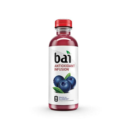 Bai Flavored Water, Brasilia Blueberry, Antioxidant Infused Drinks, 18 Fluid Ounce Bottle (Pack of 12) - Product Image
