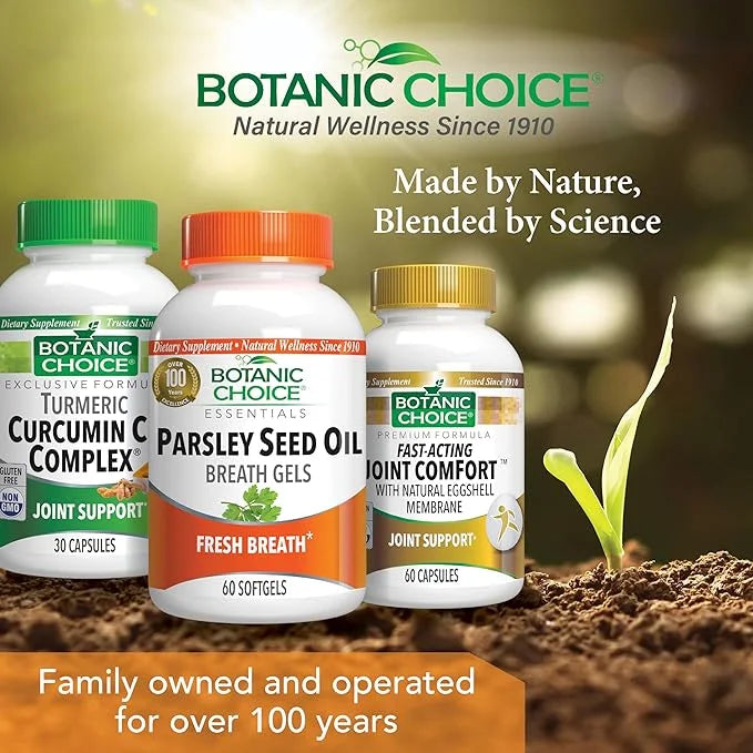 Botanic Choice Parsley Seed Oil-for Bad Breath from Odor-Causing Foods-Odor Neutralizer from Within-Breath Freshener gels-...