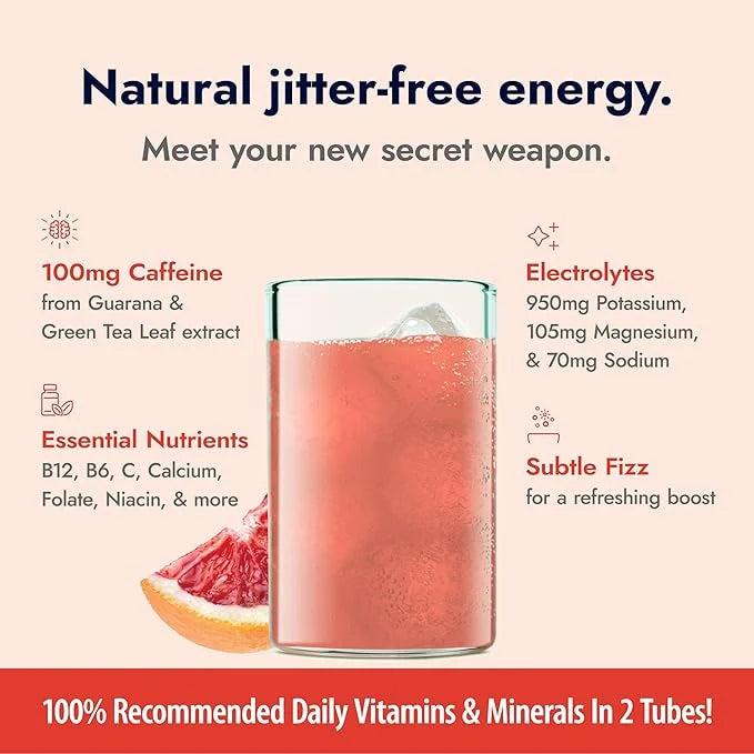 Zipfizz Daily Energy Drink Powder, Blood Orange, 20 Pack | 3-in-1 Sustained Energy, Rapid Hydration, and Essential Vitamin...