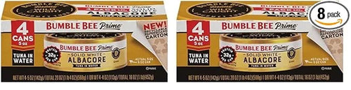 Bumble Bee Prime Solid White Albacore Tuna in Water,Premium Wild Caught Tuna - 31g Protein per Serving - Non-GMO Project V...