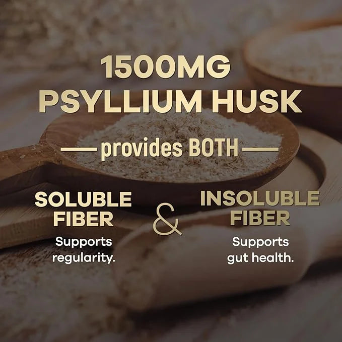 High Absorption Psyllium Husk Capsules 1500mg 180 Fiber