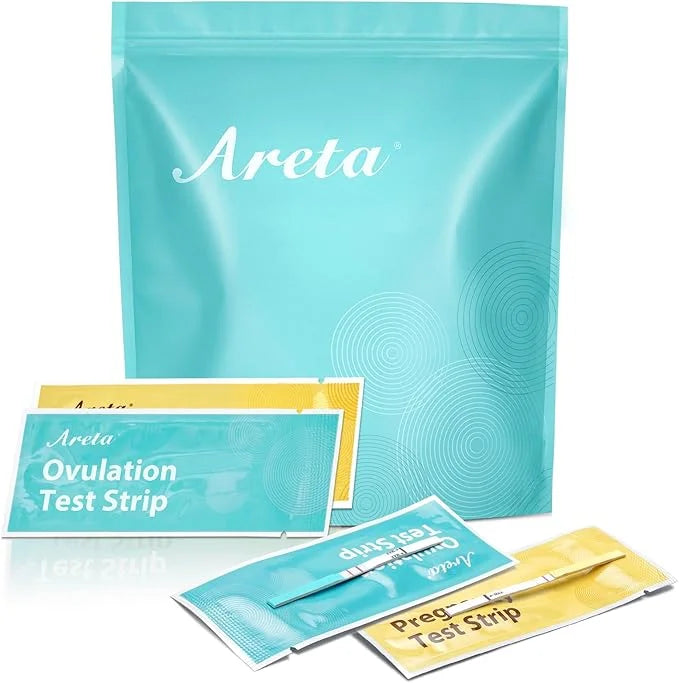 Areta Ovulation & Pregnancy Test Strips: 100 Ovulation 30 Pregnancy 100 LH 30 HCG