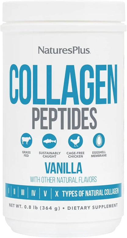 Natures Plus Collagen Peptides, Vanilla 0.8 lb 14 Servings