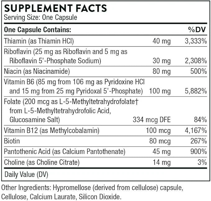THORNE B-Complex #6 B6-60 Capsules