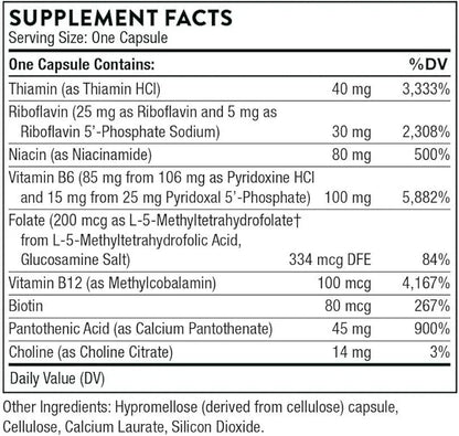THORNE B-Complex #6 B6-60 Capsules