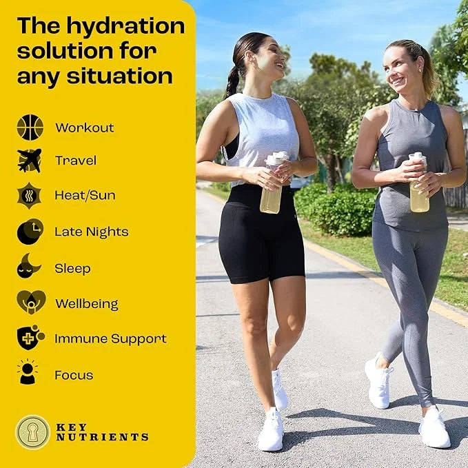 KEY NUTRIENTS Multivitamin Electrolytes Powder No Sugar - Tropical Pineapple Coconut Electrolyte Powder - Endurance & Ener...