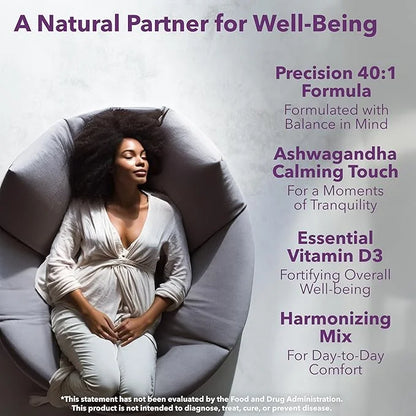 Intimate Rose Myo-Inositol & D-Chiro Inositol Blend - 40:1 Blend Ratio - Women's Daily Wellness Support - Vitamin D & Ashw...