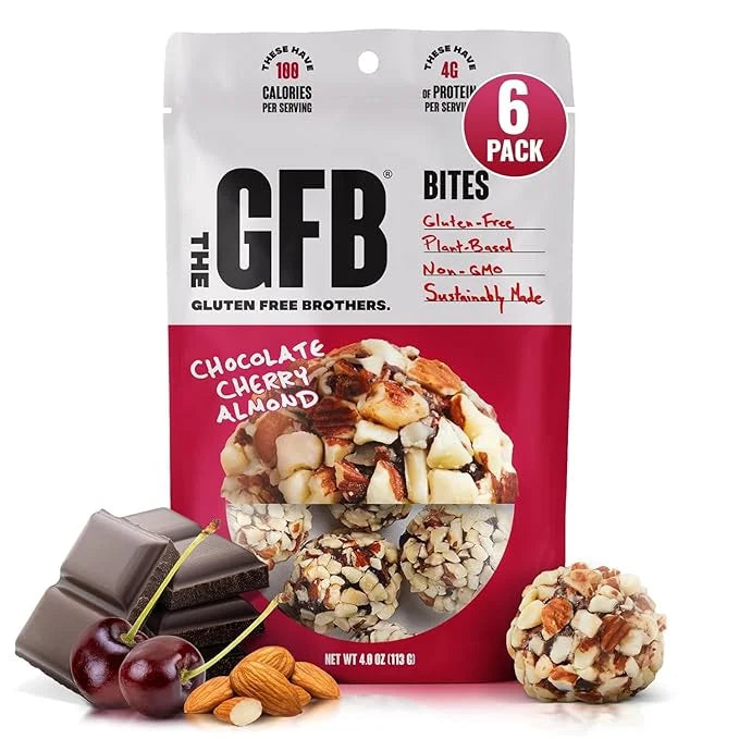 The GFB Chocolate Cherry Almond Protein Bites - Gluten Free, Plant Based, Non GMO, Sustainably Made – Ridiculously Tasty, ...