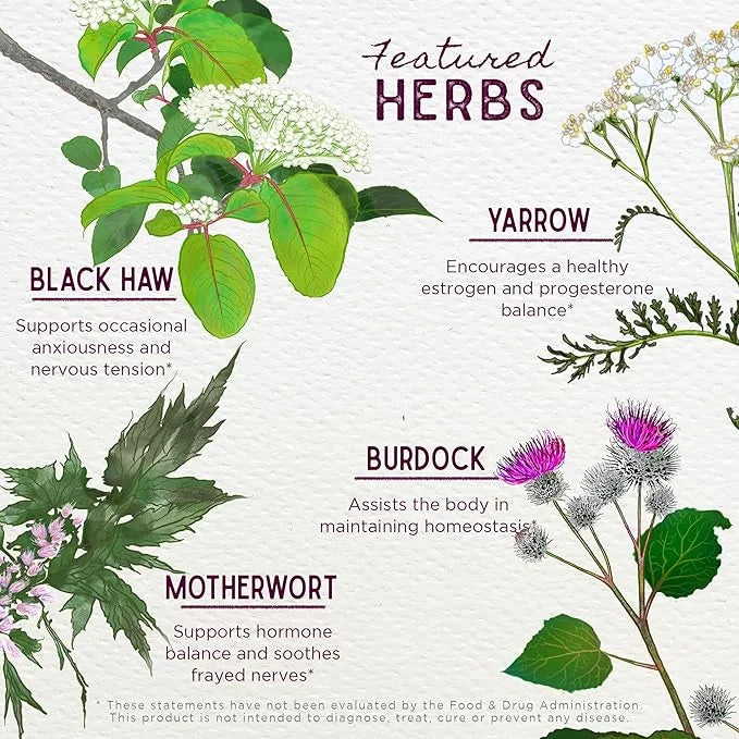 WishGarden Herbs ReBalance After Birth Hormonal - Plant-Based Herbal Supplement with Vitex Berry & Motherwort Supports Hea...