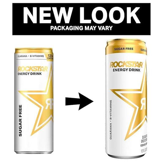 Rockstar Energy Drink, Sugar Free, 12oz Sleek Cans (8 Pack) - Product Image