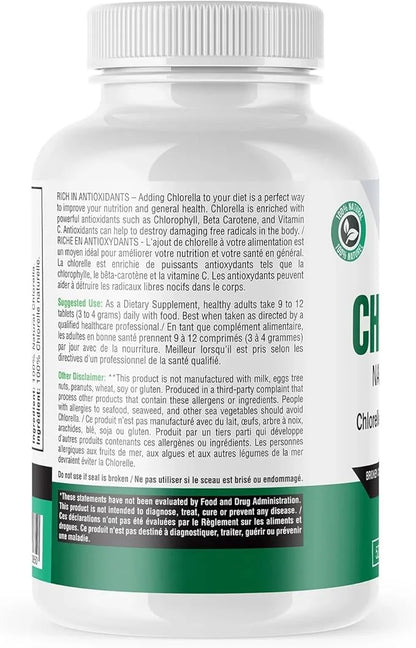 AKI Chlorella Superfood Supplement Tablets (250) B12, Iron,
