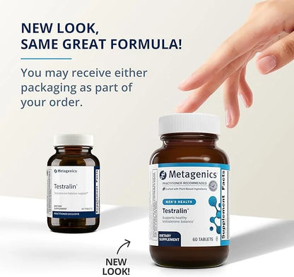 Metagenics Testralin - Testosterone Support for Men 40+* - Estrogen & Testosterone Metabolism Supplement* - with Flax Seed...