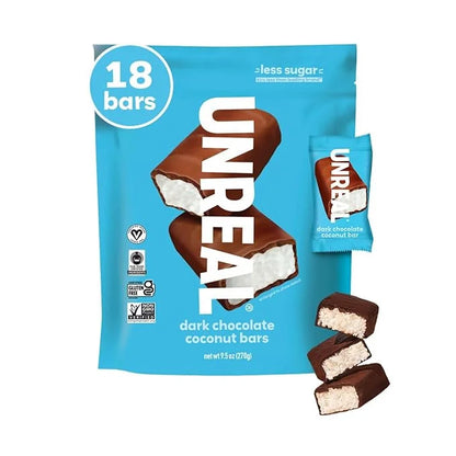 UNREAL Dark Chocolate Coconut Bars (Value Size Bag) | Vegan, 3g Sugar, & 3 Simple Ingredients | Non-GMO, Gluten Free, & Fa...