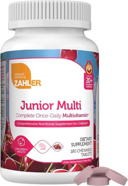 Zahler Kids Multivitamin Chewable Vitamin Tablet - Complete One Daily Kids Vitamins Supplement - Contains 20+ Minerals & V...