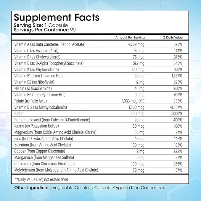 Shiny Leaf Bariatric Multivitamin Iron-Free Capsules (1 Year 360 Caps)