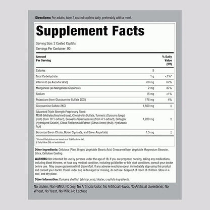 Piping Rock Glucosamine Chondroitin with Turmeric 180 Caplets