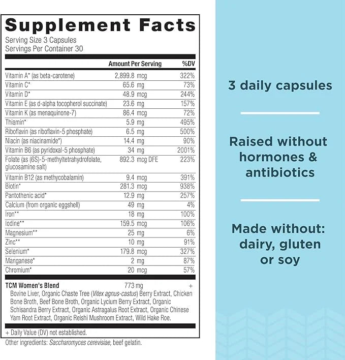 Ancient Nutrition Multivitamin for Women, Multi B12, Zinc, 90 Ct