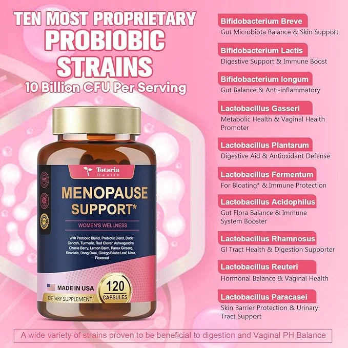 40-in-1 Menopause Supplements for Women, Multibenefit & Complete Black Cohosh for Hot Flashes, Night Sweats & Hormone Bala...
