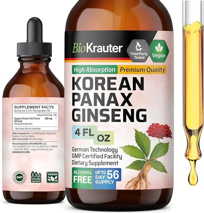 MAUWE Herbs Panax Ginseng Liquid Drops 4 Fl.Oz.