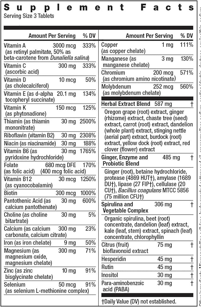 Rainbow Light Multivitamin for Teens, Vitamin 90 Tablets