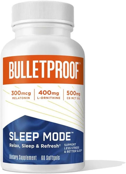 Bulletproof Sleep Mode Softgels, 60 Count, Supplement with Brain Octane C8 MCT Oil to Support Sleep - Product Image