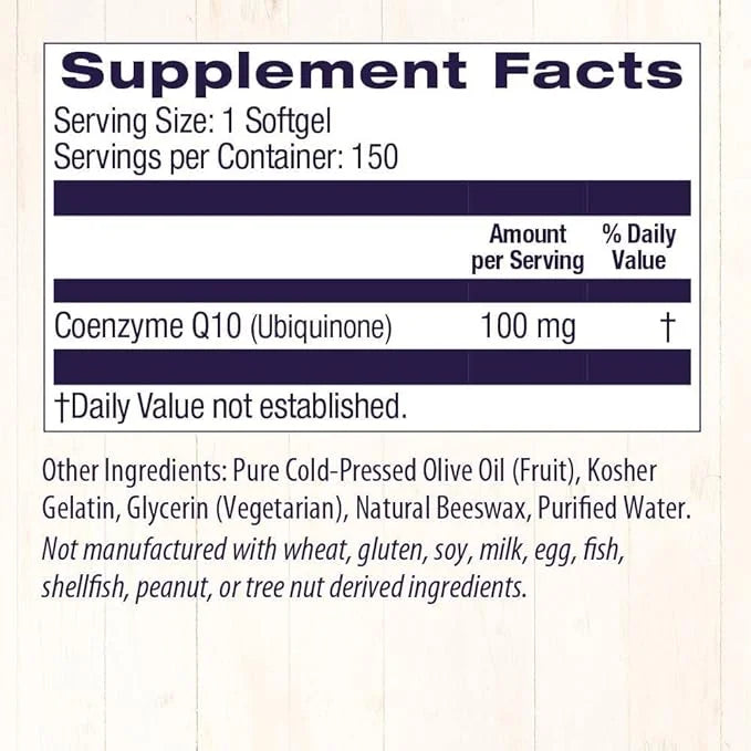 Healthy Origins CoQ10 (Kaneka Q10) 100mg Softgels 150 Softgels