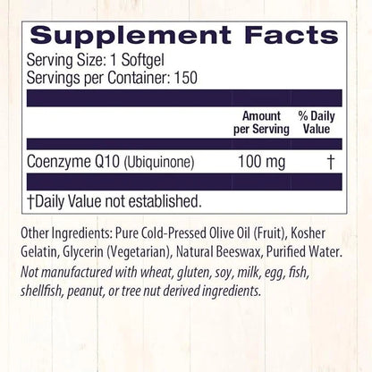 Healthy Origins CoQ10 (Kaneka Q10) 100mg Softgels 150 Softgels