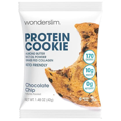 Wonderslim Protein Cookie, Variety Pack, Keto friendly, Low Carb, Gluten Free (7ct) - Product Image