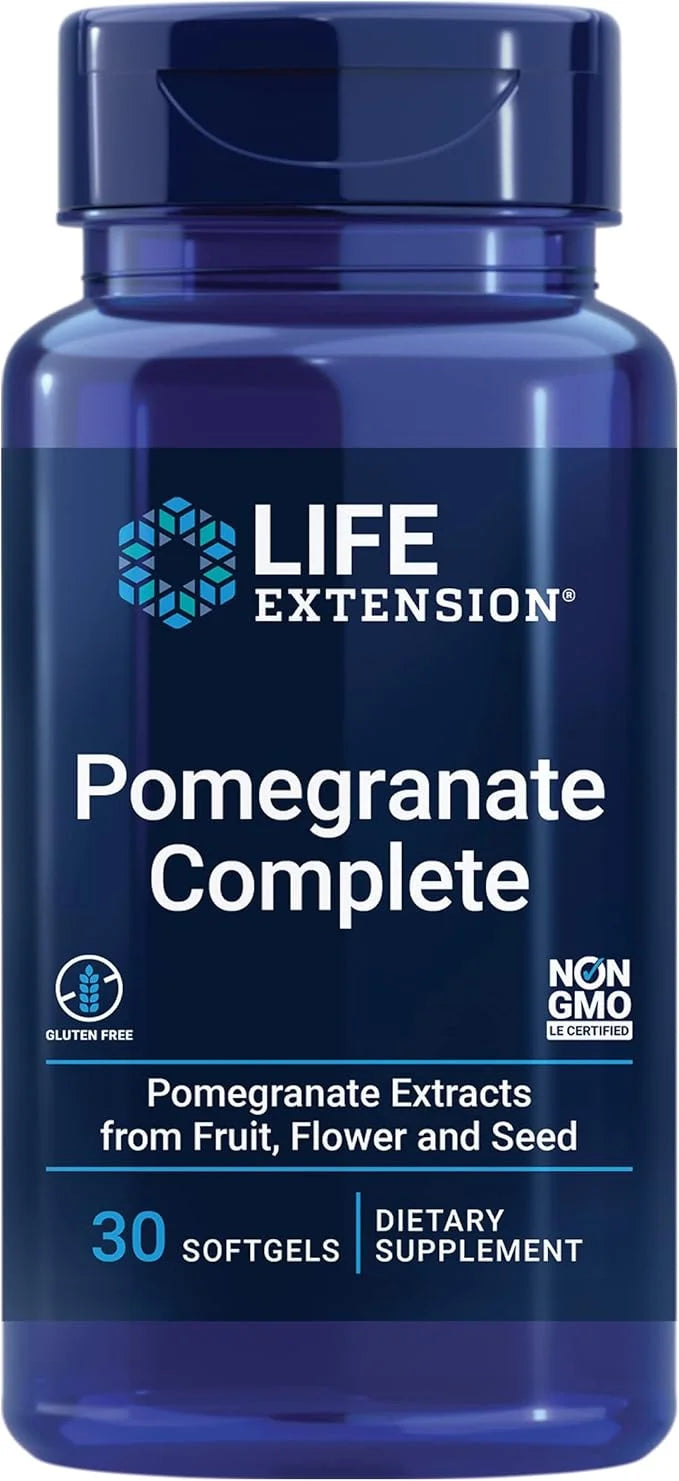 Life Extension Pomegranate Complete, Fruit Extract, Flower, Seed Oil Extract, Cardiovascular Health, antioxidant Support, ...