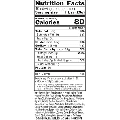 Fiber One 80 Calorie Chewy Bars, Chocolate Peanut Butter, Snack Bars Value Pack, 10 Ct, 8.2 oz - Product Image