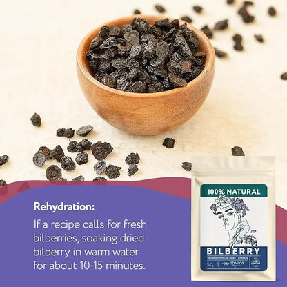 Wild Bilberry Dried Fruits (6 oz.) – Bilberry Tea - Superfood berries -Whortleberry (Vaccinium myrtillus) - Antioxidant, I...