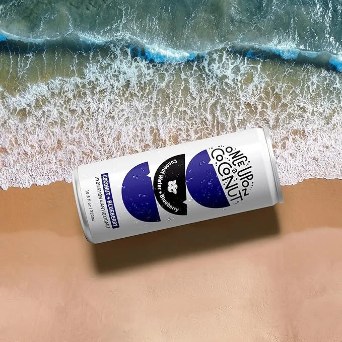 Once Upon a Coconut Blueberry Coconut Water - Pure No Sugar Added - Low-Calorie, All-Natural Drink with Electrolytes - Non...