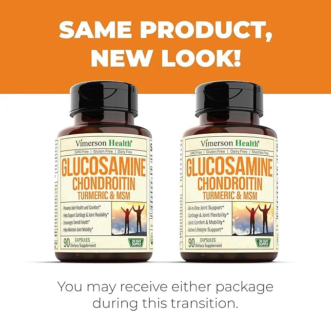 Glucosamine Chondroitin MSM and Turmeric Supplement 1500mg. Used 2 Pack