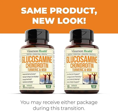 Glucosamine Chondroitin MSM and Turmeric Supplement 1500mg. Used 2 Pack