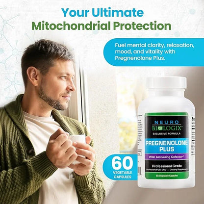 Pregnenolone Plus - Optimal Pregnenolone Supplement for Women to Support Energy, Mood & Mental Clarity - Promotes Mitochon...