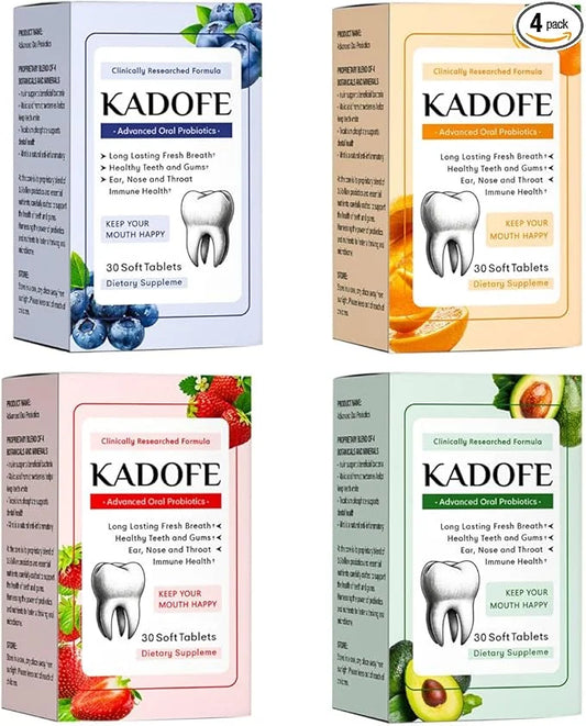 Oral Probiotics for Gums and Teeth Health & Fresh Breath, 3.5 Billion Advanced Oral Probiotics for Mouth Bad Breath, Chewa...