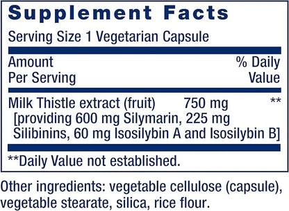 Life Extension Milk Thistle, silymarin, silibinins, 60 capsules