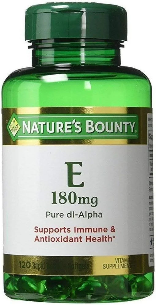 Nature's Bounty Vitamin E Pills and Supplement Softgels, Supports Antioxidant Health, 400iu, Multi, 180 mg, 120 Count (Pac...
