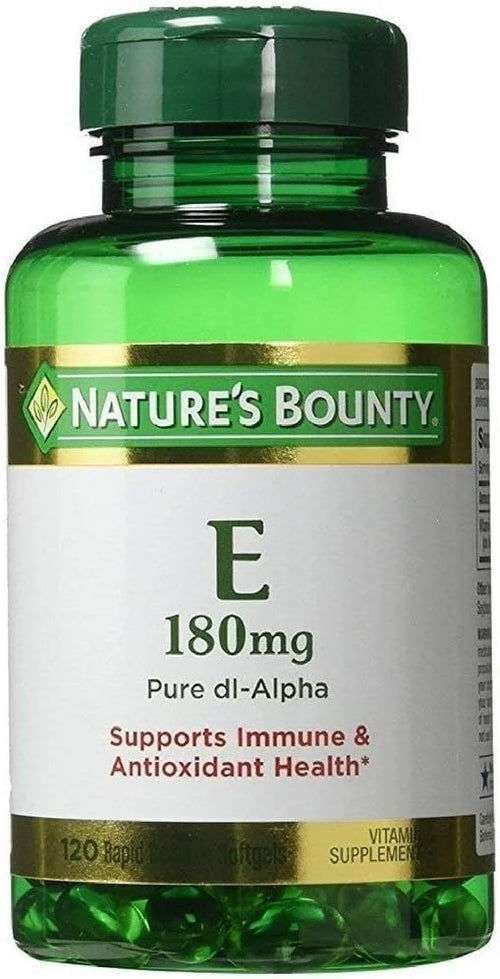 Nature's Bounty Vitamin E Pills and Supplement Softgels, Supports Antioxidant Health, 400iu, Multi, 180 mg, 120 Count (Pac...