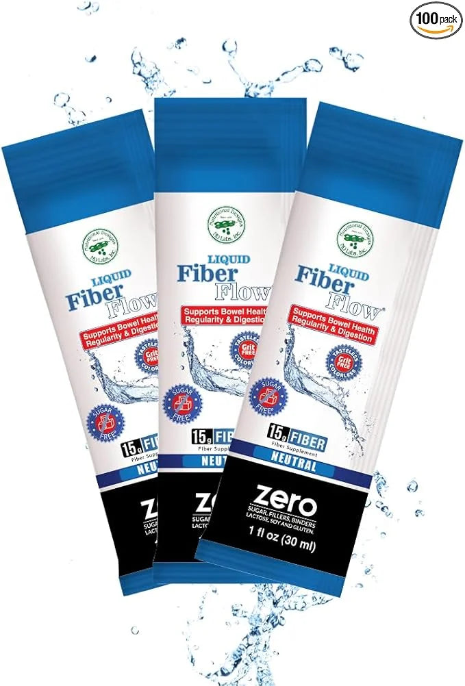 Liquid Fiber Flow Sugar-Free Prebiotic Inulin 100 Packets