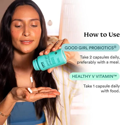 Love Wellness Good Girl Probiotics & Women's Healthy V Vitamin | Women's Vaginal Health Supplement | Vaginal Probiotics fo...