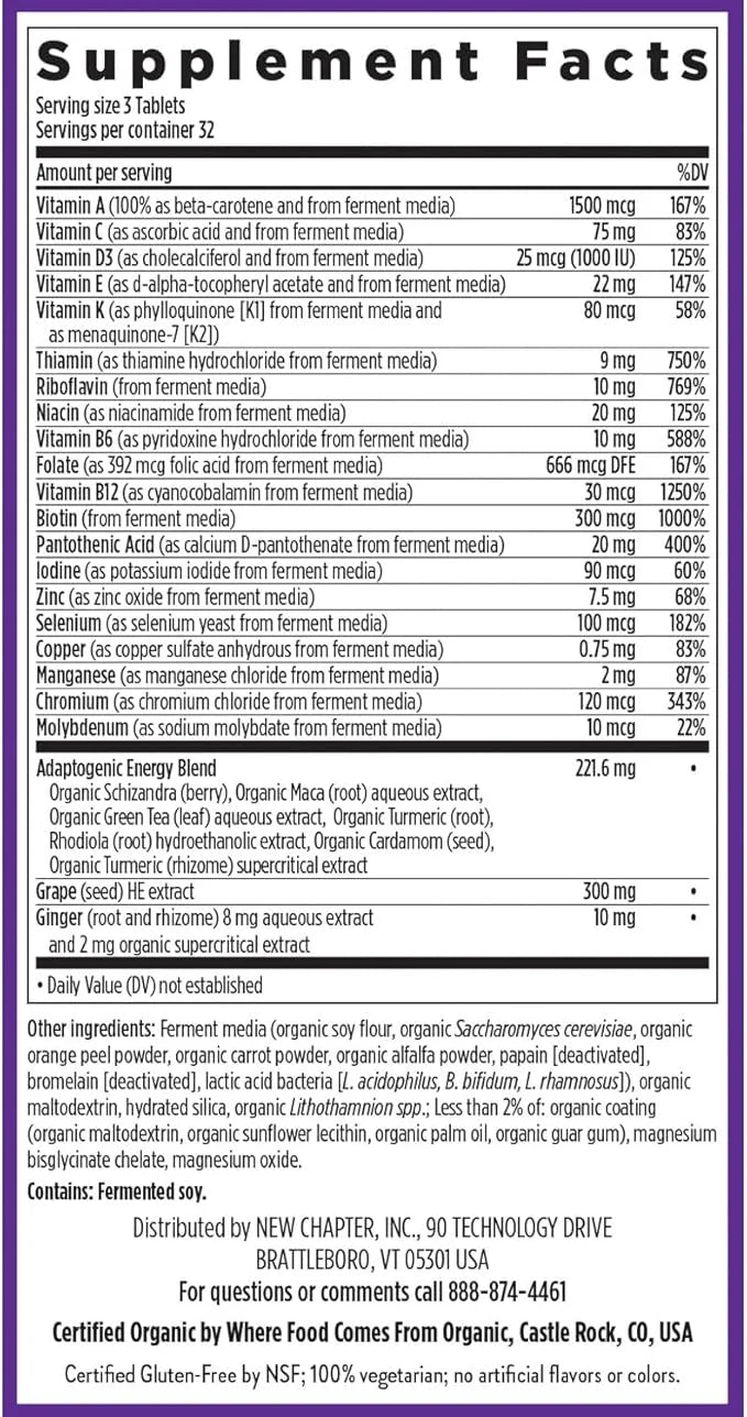 New Chapter Energy Supplement D3 + 96 ct