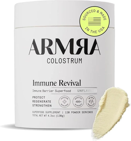 ARMRA Colostrum™ Premium Powder, Grass Fed, Gut Health Bloating Immunity Skin & Hair, Contains 400+ Bioactive Nutrients, P...