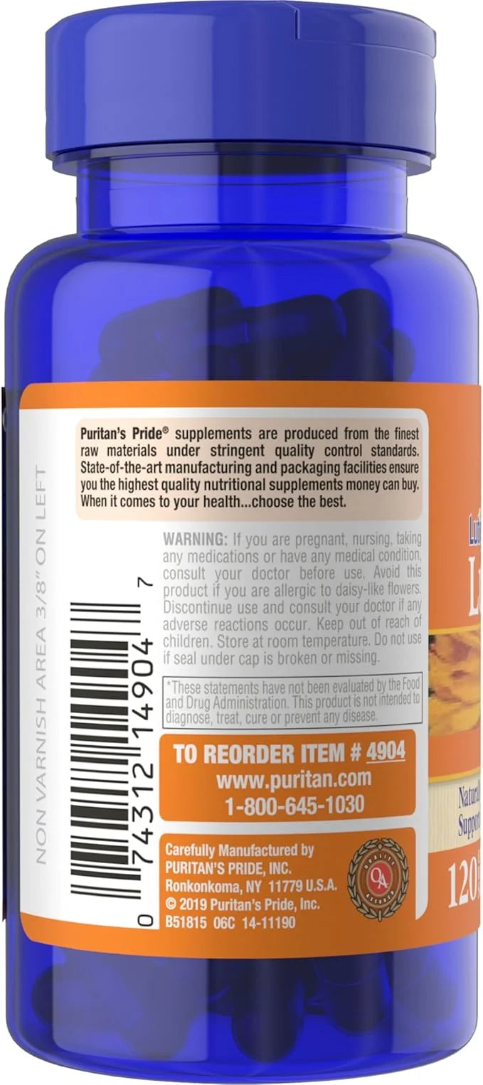 Puritan's Pride Lutein and Zeaxanthin Supplements for Eyes, Zeaxanthin 800mcg plus Lutein 20mg Once Daily Softgels, 240 Da...