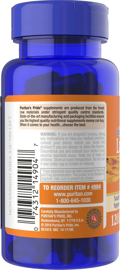 Puritan's Pride Lutein and Zeaxanthin Supplements for Eyes, Zeaxanthin 800mcg plus Lutein 20mg Once Daily Softgels, 240 Da...