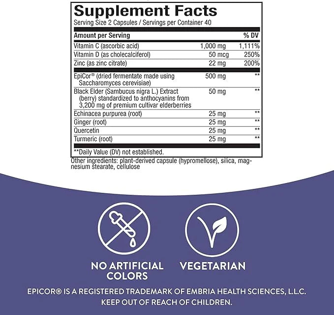 Nature's Way Sambucus Advanced Immune Capsules 80 Capsules