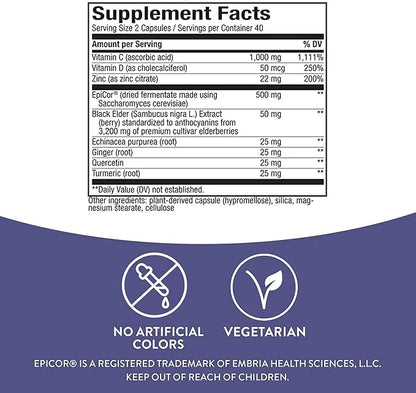 Nature's Way Sambucus Advanced Immune Capsules 80 Capsules