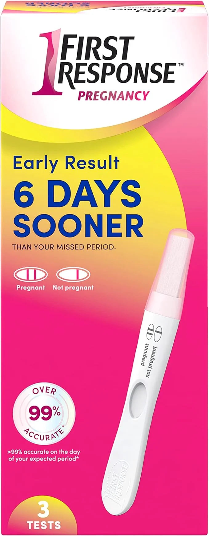 First Response Early Result Pregnancy Test, 3 Count(Pack 1)(Packaging &
