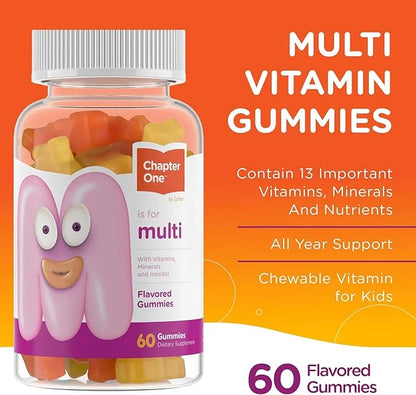 Zahler - Chapter One Kids Multivitamin 13 Vitamins (60 Flavored D3, Zinc