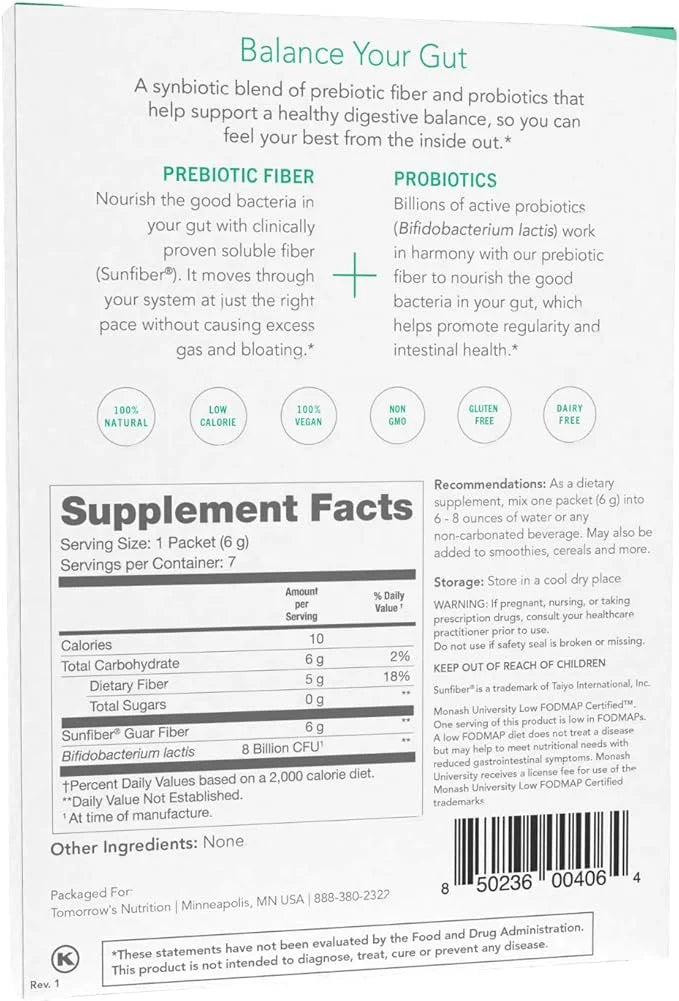 Tomorrow's Nutrition Sunfiber GI 7-Day Sample
